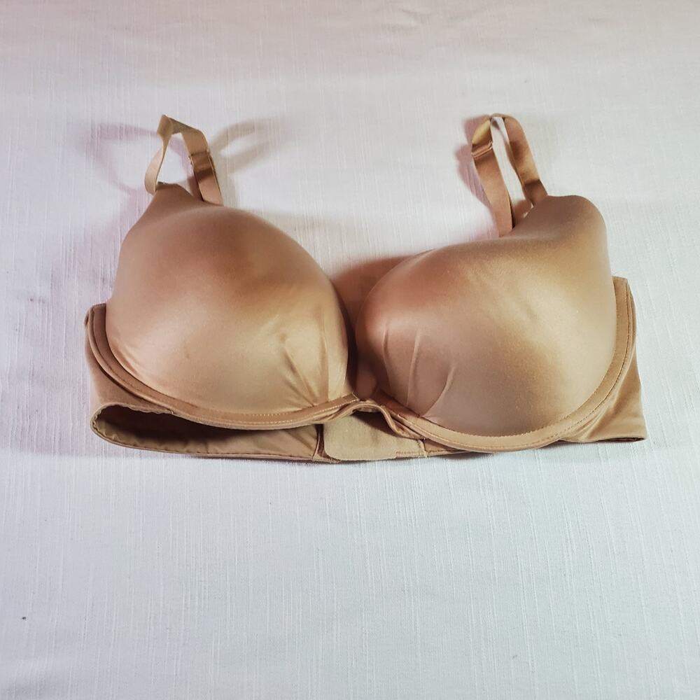 Victorias Secret Womens Fabulous Plunge Bra 34DD Beige Tan T-Shirt Bra